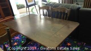 BAY PINE WOOD DINING TABLE WITH TWO LEAF