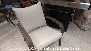 METAL OUTDOOR CHAIRS/WITH CUSHION