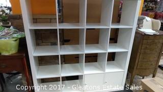 SIXTEEN CUBBY ORGANIZER/WITH TWO DOORS