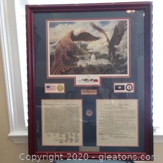 Limited Edition Lithograph “Freedom” by Michael Sloan Presented to Governor Ernie Fletcher “The Bluegrass State”