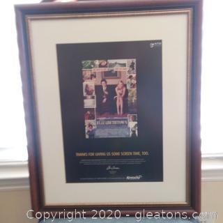 Framed “Thank You” to Cameron Crowe and Paramount Pictures for Gov. Fletcher and People of KY-Elizabethtown
