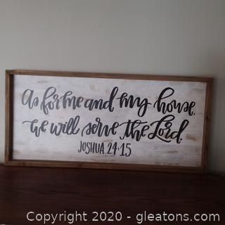 Home Decor Sign : As For Me and My Home We Will Serve The Lord” Joshua 24Home Decor Sign : As For Me and My Home We Will Serve The Lord” Joshua 24:15