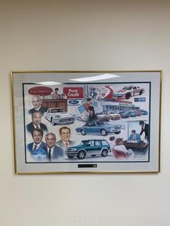 50 Years with Beaudry Ford print Includes pictures of Henry Ford and his descendants on the left
