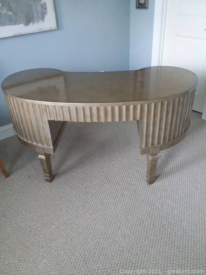 hooker fluted kidney desk