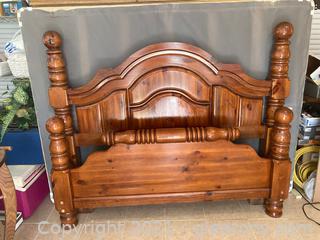 Cedar Wood Look Cannon Ball Queen /Full Bed Frame , Mattress and Box Springs  