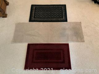 3 Piece Accent Rug Lot 