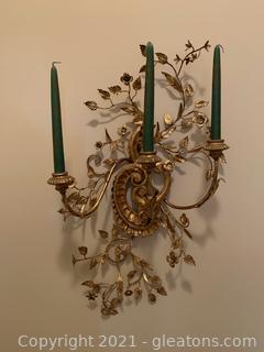 Beautiful 3 Candle Wall Sconce 