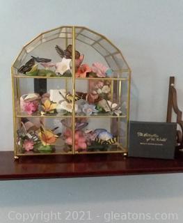 Beautiful Butterflies of The World by Franklin Mint- Set with Original Display Case (Missing only 1 butterfly)