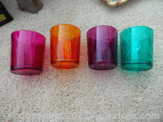 4 COLLORED GLASSES