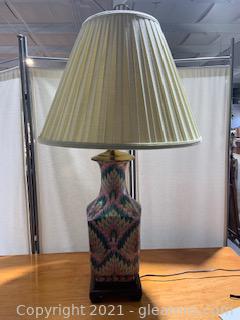 Pink and Blue Heyward House Chinoiserie Table Lamp 