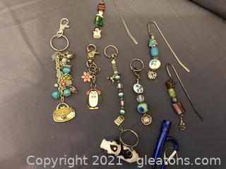 Glitzy Key chains and book markers
