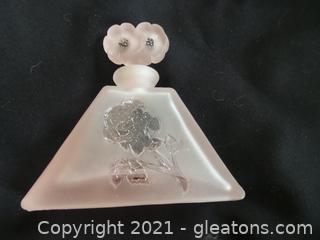 Frosted Pink Triangle perfume Bottle
