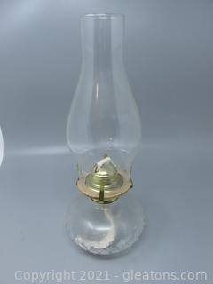 Beautiful Hobnail Oil Lamp-New Kerosene Lamp Burner 13½” Tall