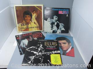 5 Elvis LP Records
