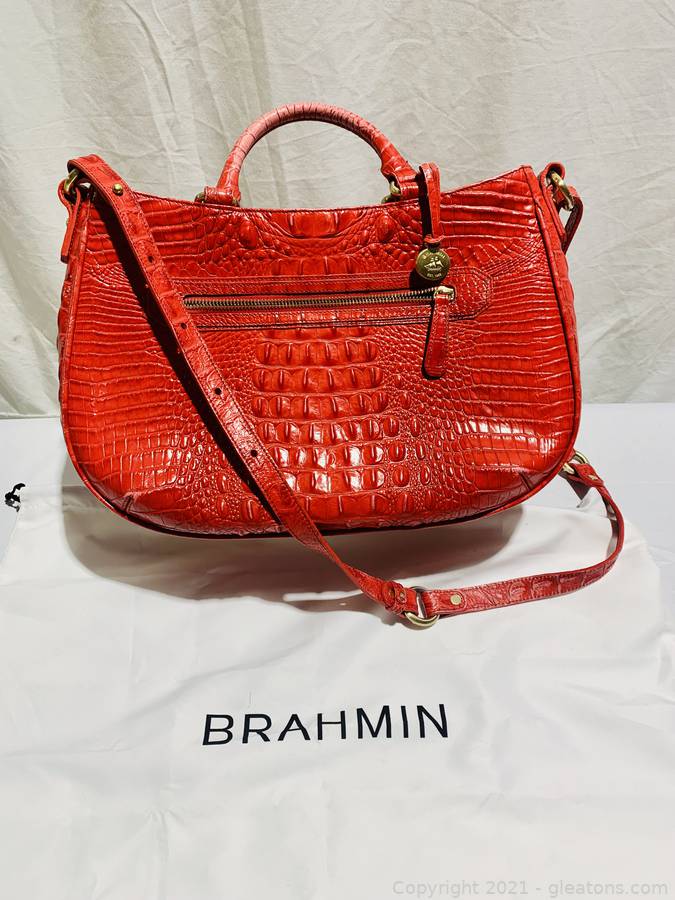 Sold at Auction: BRAHMIN RED PURSE