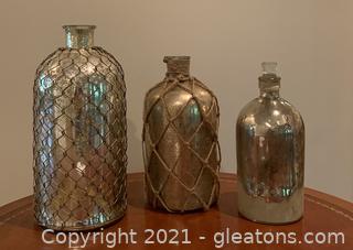 3pc Mercury Glass Collection 