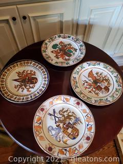 Lovely Colorful Heygill Hand Painted Display Plates 4