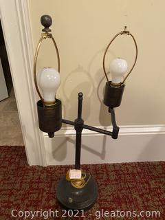 Modern Metal Two Bulb Lamp 
