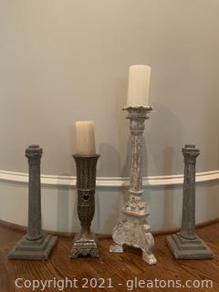 Four Piece Candle Holders