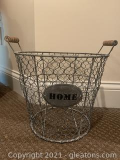 Double Handled Wire Basket