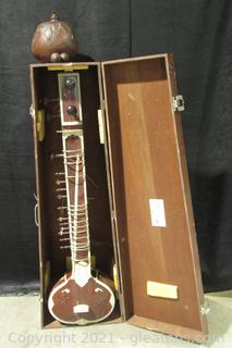 Sitar / Stringed Instrument with Case