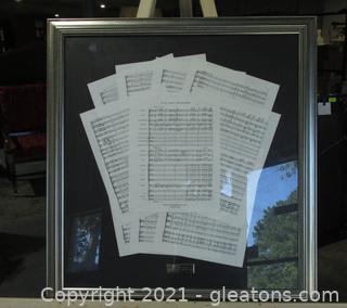Framed Sheet Music No. 44 Chorus Hallelujah 