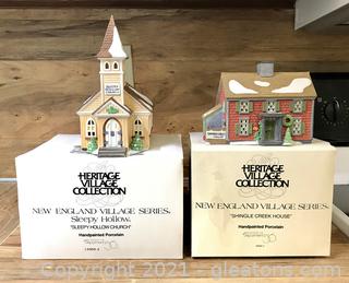 New England Village Series Lot of 2