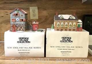 New England Village Series Lot of 2