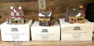 New England Village Series Lot of 3
