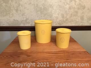 Delightful Yellow Tupperware Set