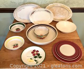 Floral Platters, Plates and Bowls