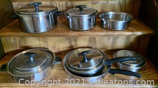 Vintage Kitchen Kraft 8 Piece Pots and Pans 