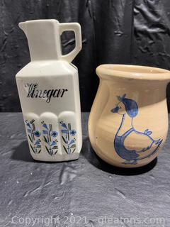 Vintage Ceramic Jars Lot (Lot of 2)