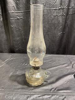 Clear Glass Oil Lamp with Handle 