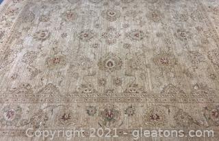 Hand Knotted Wool Area Rug 