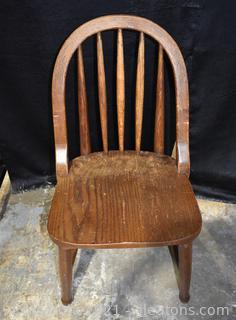Old Oak Bendwood Spindle Back Side Chair 