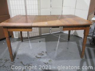 Wood Table with 6 Chairs