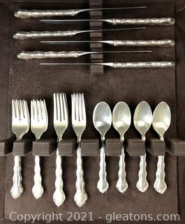 Reed and Barton “Tara" Sterling Silver Flatware - 4pc Place Setting for 6 