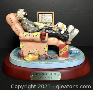 Emmett Kelly Jr. Limited Edition Figurine by Flambro “Couch Potato” #9914 