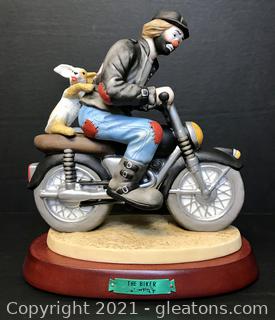 Emmett Kelly Jr. Figurine by Flambro “The Biker” #9643 