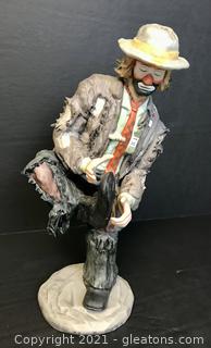 Emmett Kelly Jr. Limited Edition Figurine by Flambro “A Hole in the Sole” #9704 