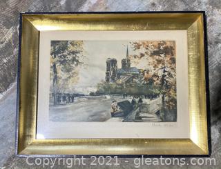 Signed and Numbered Charles Blondin Vintage Fine Art