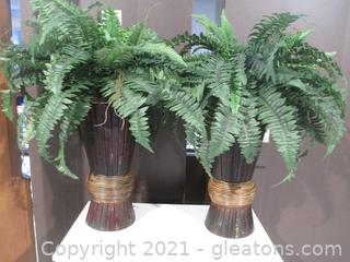 2 Gorgeous Artificial Ferns 