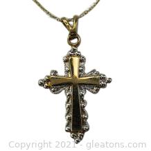 14kt Gold Cross Necklace 