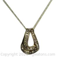 Nice Diamond Necklace in 14kt Yellow Gold 