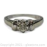 Nice Solitaire Diamond Ring in 10kt White Gold 