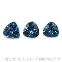 3 Gorgeous Loose Genuine Blue Topaz Gemstones 