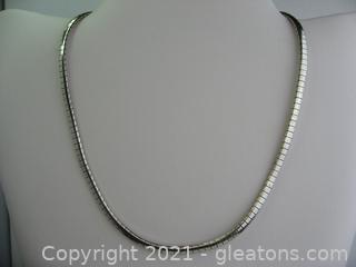 Nice Sterling Silver Omega Chain 
