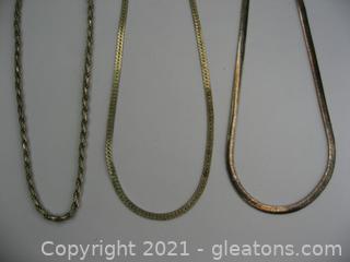 Sterling Silver Chain Lot 