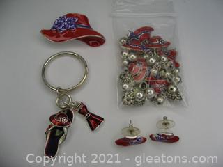 Red Hat Society Costume Jewelry 